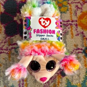 Ty beanie baby rainbow slipper socks